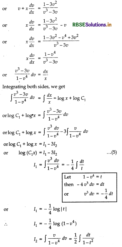 RBSE Solutions for Class 12 Maths Chapter 9 Differential Equations Miscellaneous Exercise 6