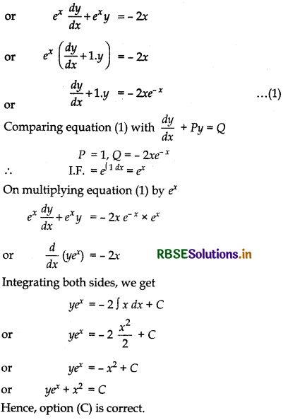 RBSE Solutions for Class 12 Maths Chapter 9 Differential Equations Miscellaneous Exercise 23 
