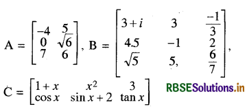 RBSE Class 12 Maths Notes Chapter 3 आव्यूह 1