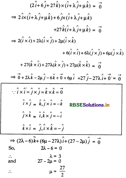 RBSE Solutions for Class 12 Maths Chapter 10 Vector Algebra Ex 10.4 6