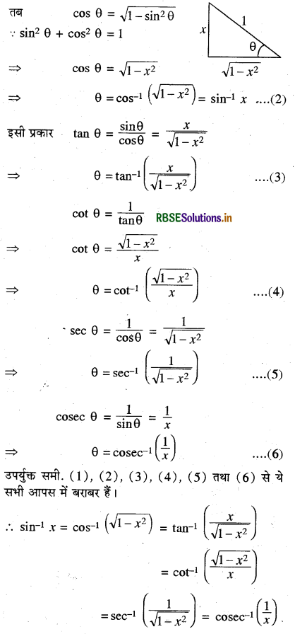 RBSE Class 12 Maths Notes Chapter 2 प्रतिलोम त्रिकोणमितीय फलन 2