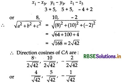 RBSE Solutions for Class 12 Maths Chapter 11 Three Dimensional Geometry Ex 11.1 5