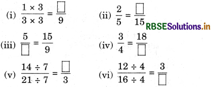 RBSE 5th Class Maths Solutions Chapter 7 Equivalent Fractions 10
