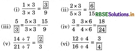 RBSE 5th Class Maths Solutions Chapter 7 Equivalent Fractions 11