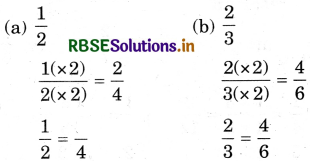 RBSE 5th Class Maths Solutions Chapter 7 Equivalent Fractions 3