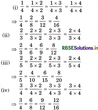 RBSE 5th Class Maths Solutions Chapter 7 Equivalent Fractions 6