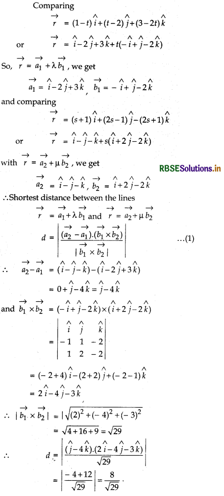 RBSE Solutions for Class 12 Maths Chapter 11 Three Dimensional Geometry Ex 11.2 15