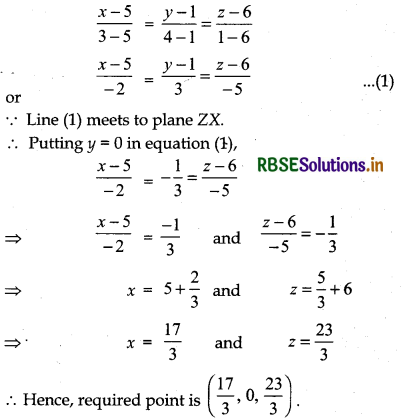 RBSE Solutions for Class 12 Maths Chapter 11 Three Dimensional Geometry Miscellaneous Exercise 6