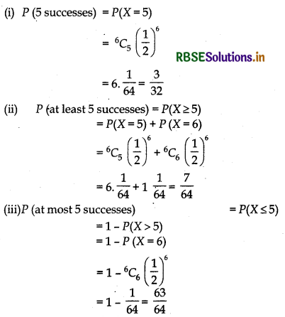 RBSE Solutions for Class 12 Maths Chapter 13 Probability Ex 13.5 1