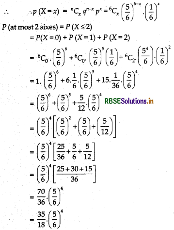 RBSE Solutions for Class 12 Maths Chapter 13 Probability Ex 13.5 13