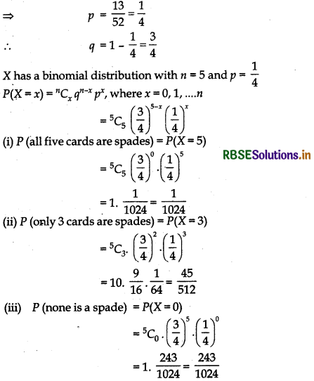 RBSE Solutions for Class 12 Maths Chapter 13 Probability Ex 13.5 4