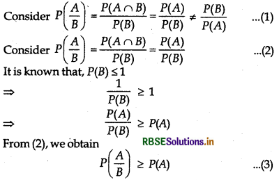 RBSE Solutions for Class 12 Maths Chapter 13 Probability Ex 13.3 13
