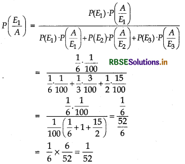 RBSE Solutions for Class 12 Maths Chapter 13 Probability Ex 13.3 6