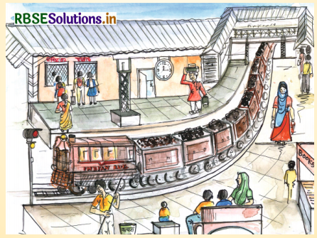 RBSE Solutions for Class 4 English Chapter 7 A Railway Station 1