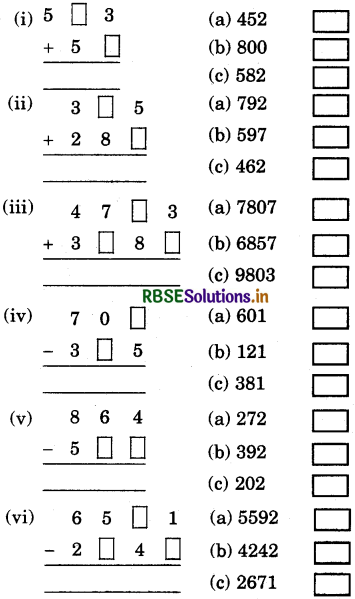 RBSE 5th Class Maths Solutions Chapter 17 Mental Mathematics 6