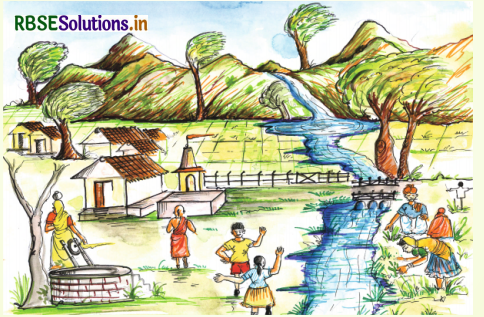 RBSE Solutions for Class 4 English Chapter 11 My Village 5