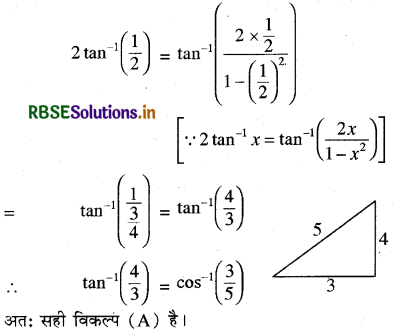 RBSE Class 12 Maths Important Questions Chapter 2 प्रतिलोम त्रिकोणमितीय फलन 5