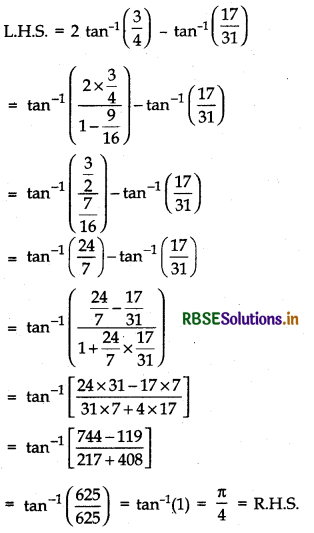 RBSE Class 12 Maths Important Questions Chapter 2 Inverse Trigonometric Functions 5