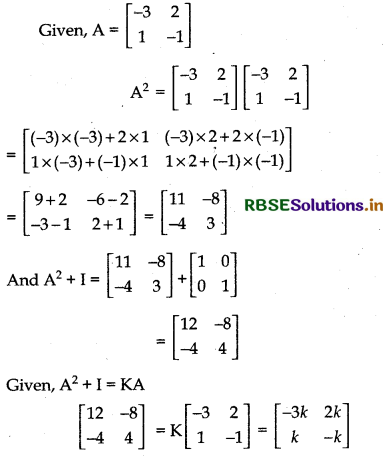 RBSE Class 12 Maths Important Questions Chapter 3 Matrices 11
