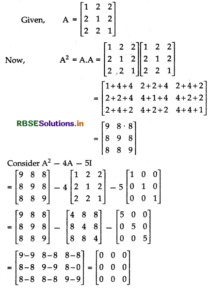 RBSE Class 12 Maths Important Questions Chapter 3 Matrices 19