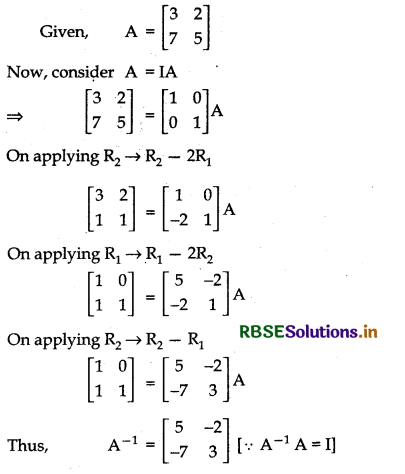 RBSE Class 12 Maths Important Questions Chapter 3 Matrices 21