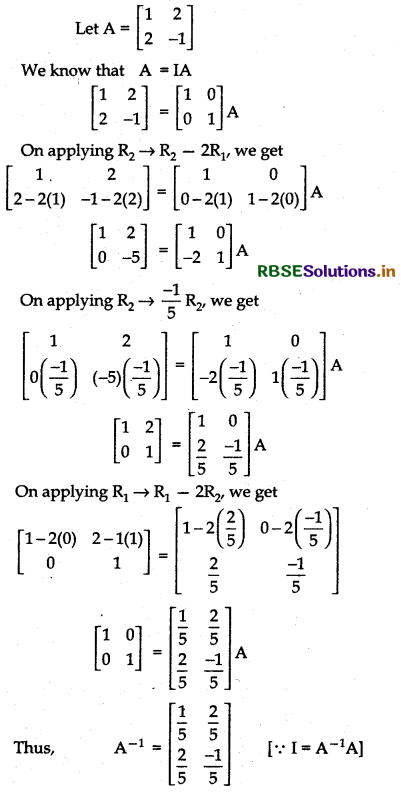 RBSE Class 12 Maths Important Questions Chapter 3 Matrices 23