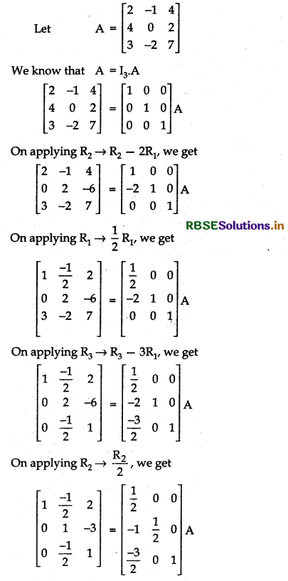 RBSE Class 12 Maths Important Questions Chapter 3 Matrices 25
