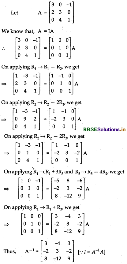 RBSE Class 12 Maths Important Questions Chapter 3 Matrices 27