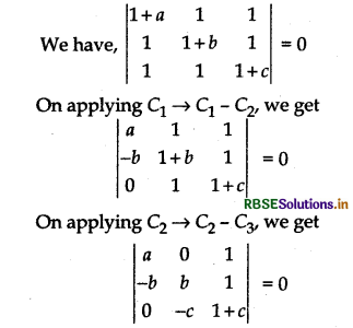 RBSE Class 12 Maths Important Questions Chapter 4 Determinants 11