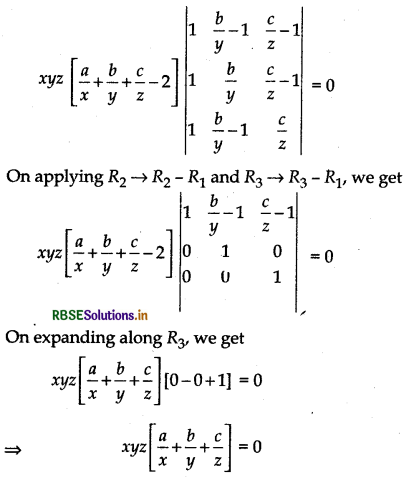 RBSE Class 12 Maths Important Questions Chapter 4 Determinants 13