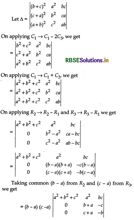 RBSE Class 12 Maths Important Questions Chapter 4 Determinants 14
