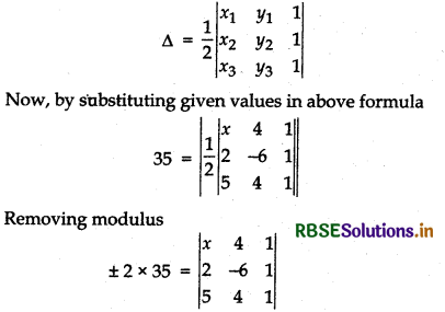 RBSE Class 12 Maths Important Questions Chapter 4 Determinants 18