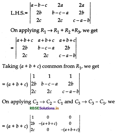 RBSE Class 12 Maths Important Questions Chapter 4 Determinants 3
