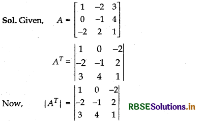 RBSE Class 12 Maths Important Questions Chapter 4 Determinants 30