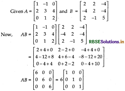 RBSE Class 12 Maths Important Questions Chapter 4 Determinants 36
