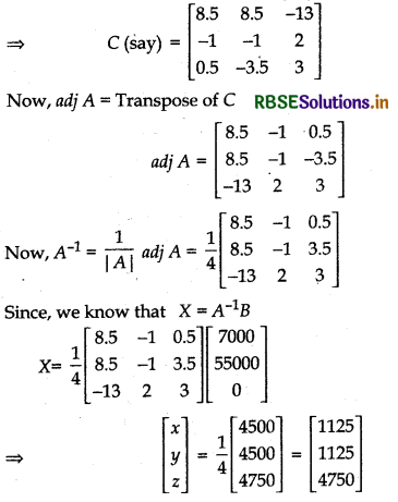 RBSE Class 12 Maths Important Questions Chapter 4 Determinants 38