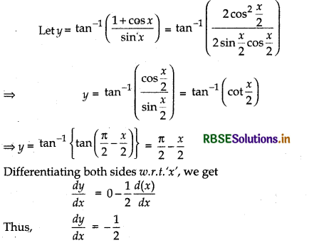 RBSE Class 12 Maths Important Questions Chapter 5 Continuity and Differentiability 32