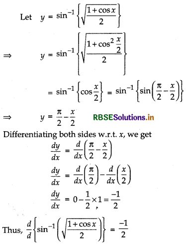 RBSE Class 12 Maths Important Questions Chapter 5 Continuity and Differentiability 33