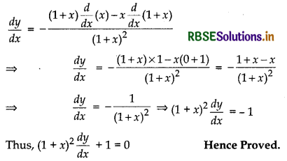 RBSE Class 12 Maths Important Questions Chapter 5 Continuity and Differentiability 36