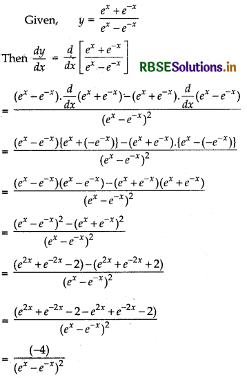 RBSE Class 12 Maths Important Questions Chapter 5 Continuity and Differentiability 41