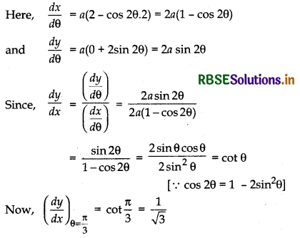 RBSE Class 12 Maths Important Questions Chapter 5 Continuity and Differentiability 54