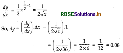 RBSE Class 12 Maths Important Questions Chapter 6 Application of Derivatives 20