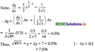 RBSE Class 12 Maths Important Questions Chapter 6 Application of Derivatives 23
