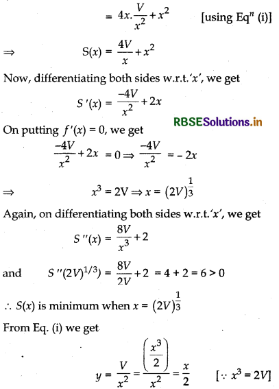 RBSE Class 12 Maths Important Questions Chapter 6 Application of Derivatives 35
