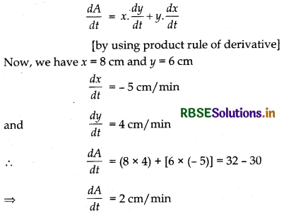 RBSE Class 12 Maths Important Questions Chapter 6 Application of Derivatives 3