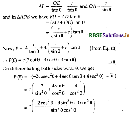 RBSE Class 12 Maths Important Questions Chapter 6 Application of Derivatives 40