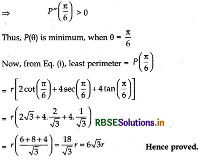 RBSE Class 12 Maths Important Questions Chapter 6 Application of Derivatives 41