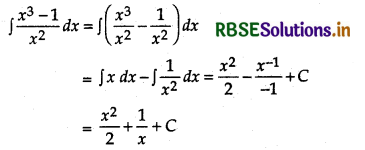 RBSE Class 12 Maths Important Questions Chapter 7 Integrals 1
