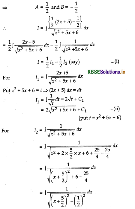 RBSE Class 12 Maths Important Questions Chapter 7 Integrals 15