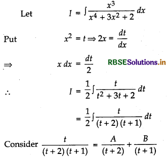 RBSE Class 12 Maths Important Questions Chapter 7 Integrals 22